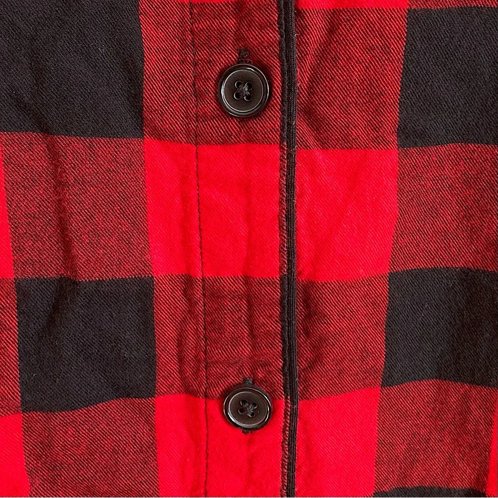Wondershop by Target Red Gingham Plaid Button Down Nightgown Medium - Picture 5 of 11